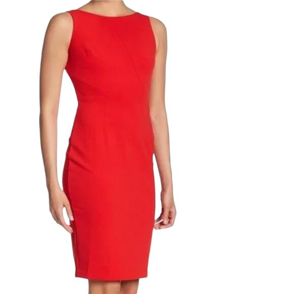Vince Camuto Scarlet Red Kors Sleeveless Dress - Picture 1 of 11